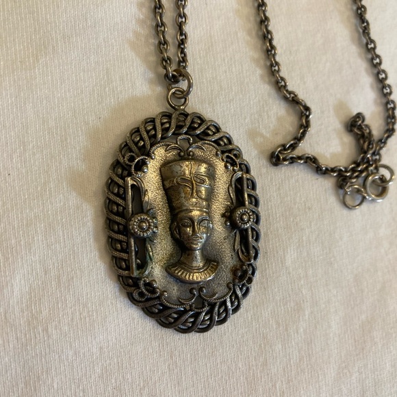 Pharaoh King Deity Vintage Pendant Necklace - Picture 5 of 7